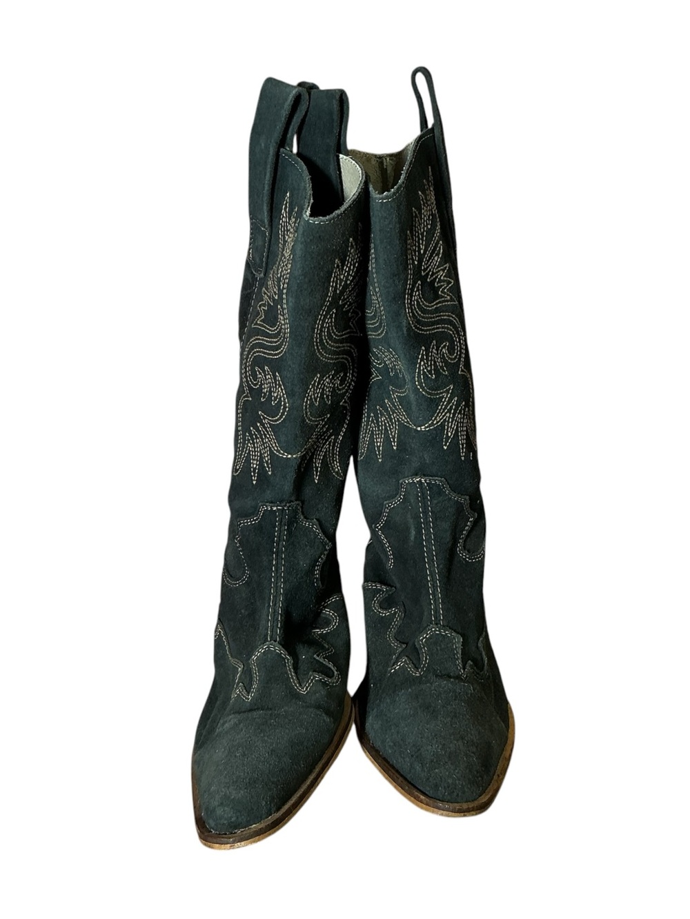 Vintage SLZ Suede Point toe Cowboy Boot
